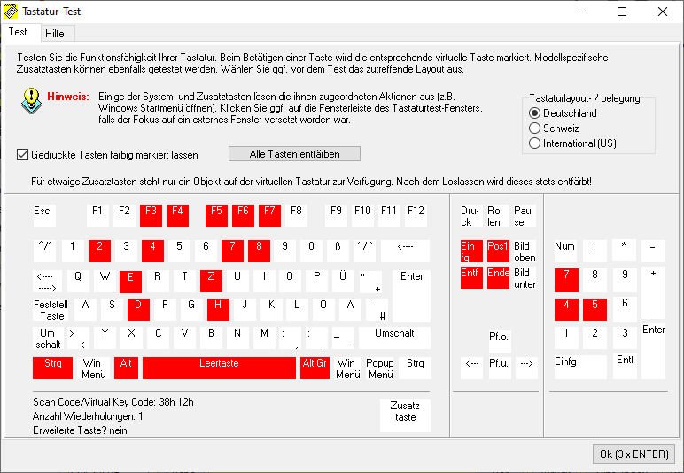 Tastatur-Test